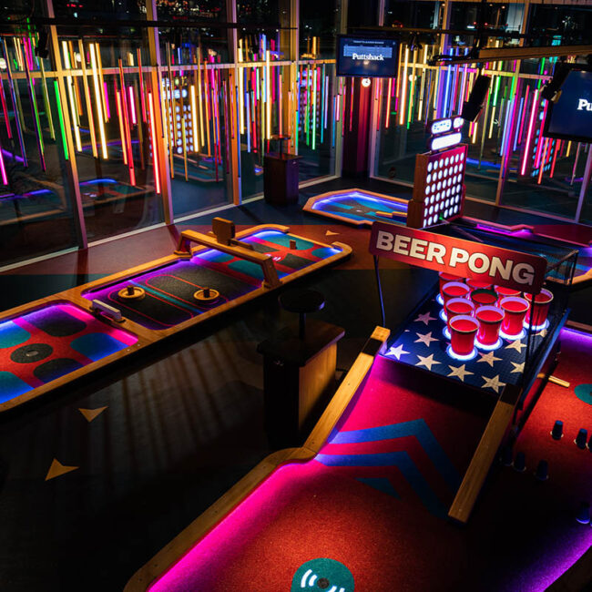 puttshack ideoli custom lighting